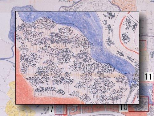 安国山の部分拡大図