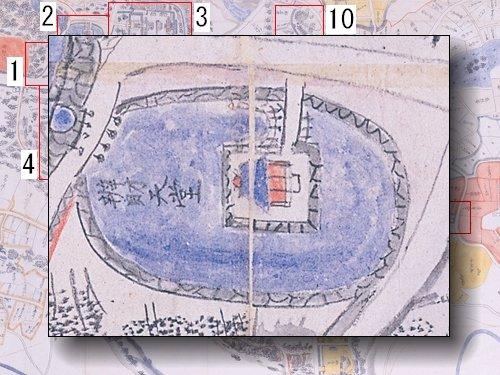 弁財天堂の部分拡大図