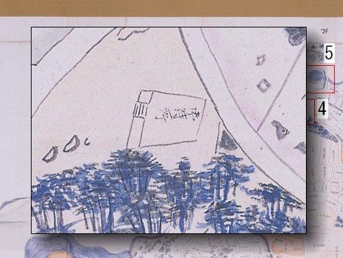 儀保御待所の部分拡大図
