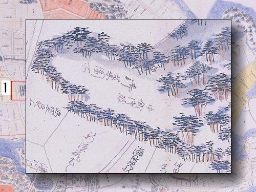 中城御殿御菜園所の部分拡大図