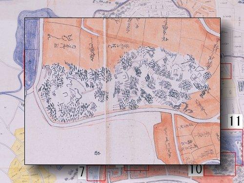 山川陵から本覚山の部分拡大図