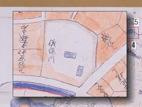 儀保川の部分拡大図