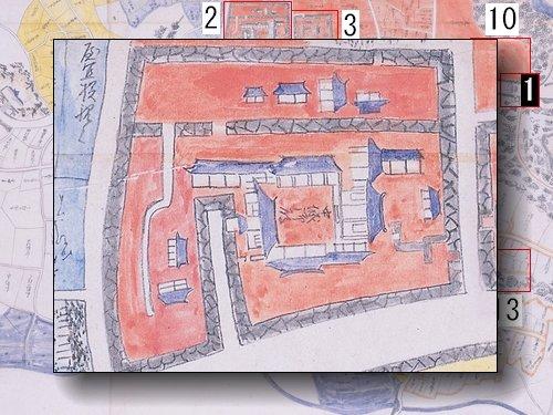 中城御殿の部分拡大図