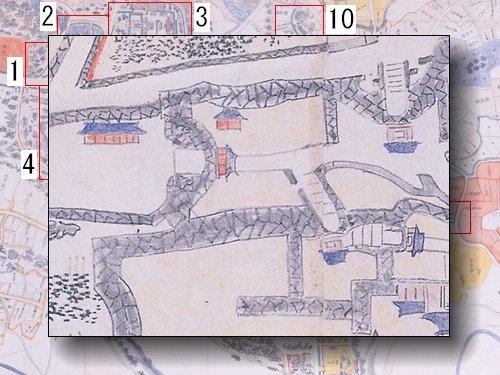 歓会門から久慶門の部分拡大図